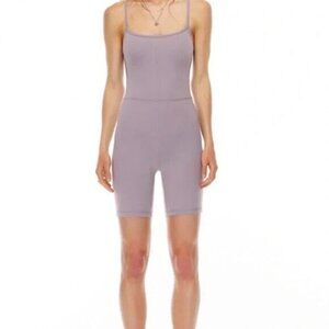 Wilfred Free Divinity Romper 7" Size Small Lavender Body Suit Workout Stretch